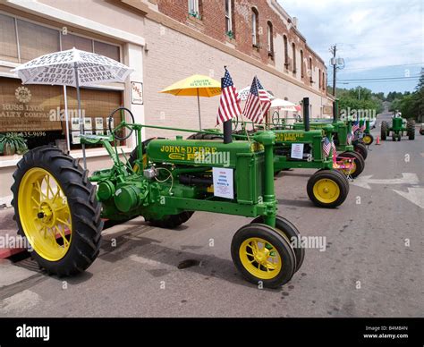 Restored 1936 John Deere Model B Tractor Together With Other Classic