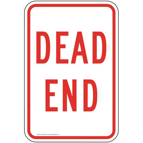 Dead End Sign Pke 16523 Information