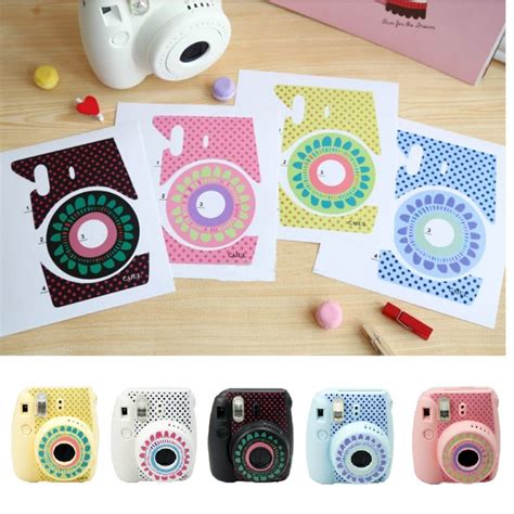 Cute Floral Stickers Decoration Polaroid Fuji Film Instax Mini 8 Camera