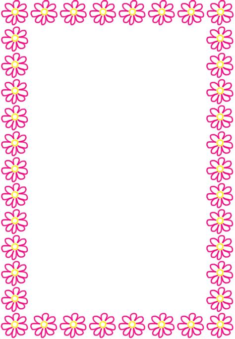 Free smiley face border templates including printable border paper and clip art versions. Pretty Borders Of Flowers | Joy Studio Design Gallery - Best Design