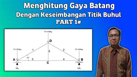 Menghitung Gaya Batang Dengan Keseimbangan Titik Buhul Part YouTube