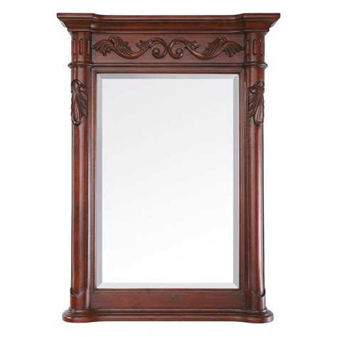Avanity Provence 24 In X 33 In Beveled Mirror In Antique Cherry Provence M24 Ac The Home Depot