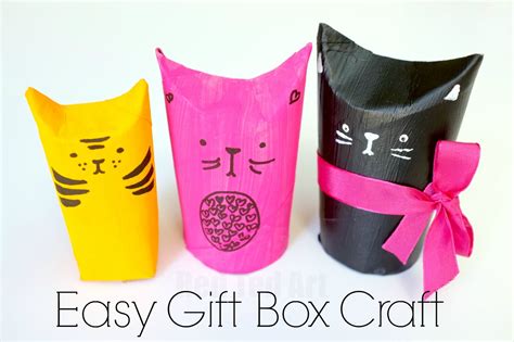 Here is another cute gift box idea for the kids to make when they need a present for their friends. Cat TP Roll Gift Boxes. A super cute upcycled project come ...