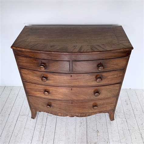 Curved Front Mahogany Chest Of Drawers Agapanthus Interiors