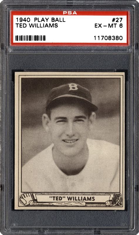 Ted williams baseball card set. Baseball Cards - 1940 Play Ball | PSA CardFacts™