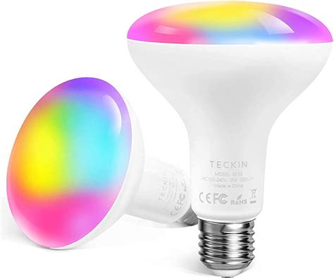 TECKIN Smart LED Bulb E27 WiFi Smart Light Bulbs, Compatible with Phone ...