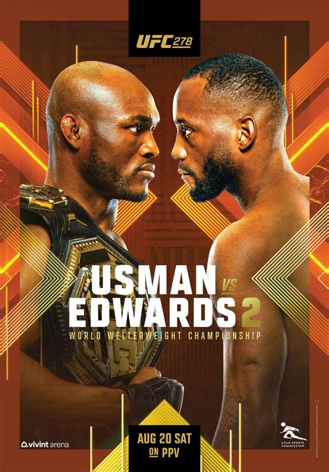 Ufc 278 Poster Pic Is ‘bringing The Heat For Usman Vs Edwards 2 In
