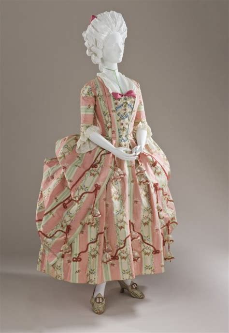 Dress And Petticoat Robe A La Polonaise Lacma Collections 18th