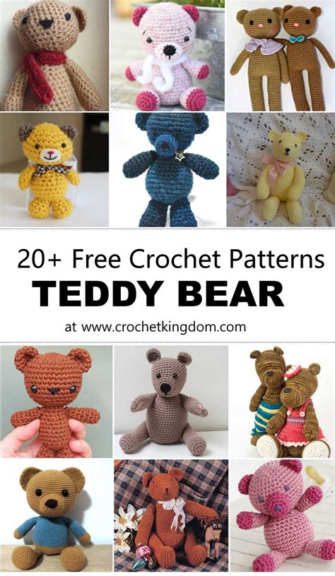 Teddy Bear Crochet Pattern Pdf Printable Tutorial Amigurumi Handmade
