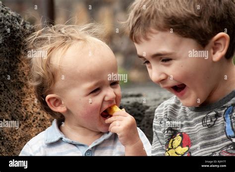 Brothers Bondinghaving Fun Stock Photo Alamy