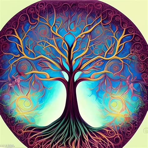 Magic Tree Of Life With Hearts · Creative Fabrica
