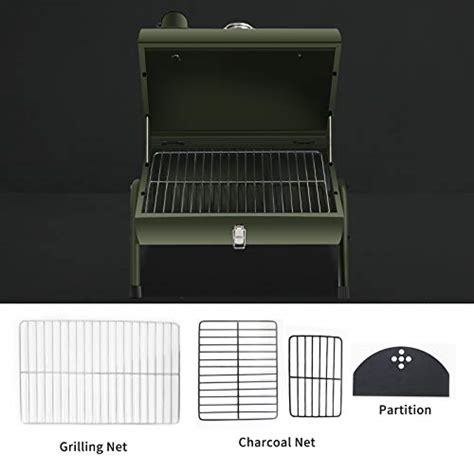 Acwarm Home Portable Charcoal Grill Small Bbq Smoker Grill Tabletop