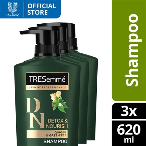 Tresemmé Shampoo For Clean Hair Detox And Nourish 620ml 3x Promo Bundle