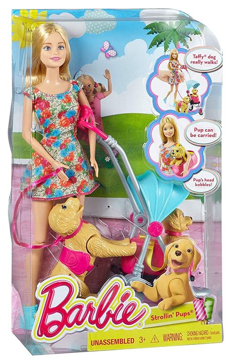 Barbie Strollin Pups Playset Cdon
