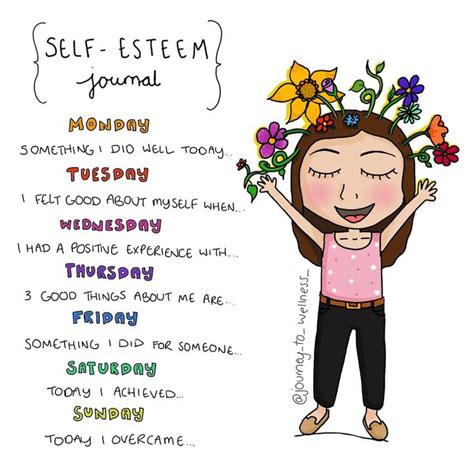 Self Esteem Journal Digital Download By Journey To Wellness Etsy In