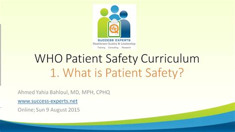 Examples of safety precaution in a sentence, how to use it. WHO Patient Safety Curriculum: 1- What is Patient Safety ...