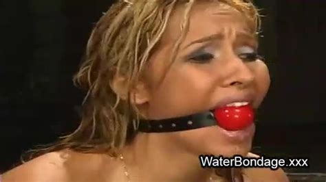 Tied Blonde Hottie Tortured With Ice And Sunk In Water Tank Pron Video