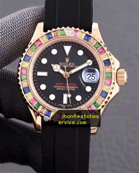 Super Ar 18k Gold Moissanite Yachtmaster 116695sats Replica Watch