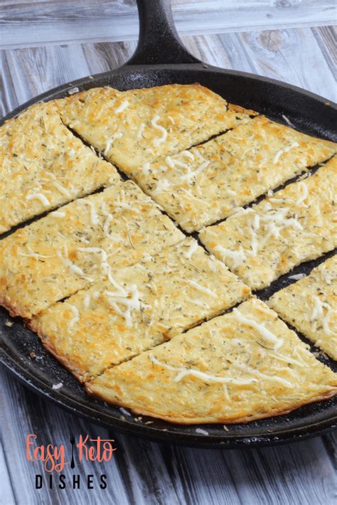 Pour over the prepared crust; Cheesy Garlic Bread (keto, low carb) * Easy Keto Dishes