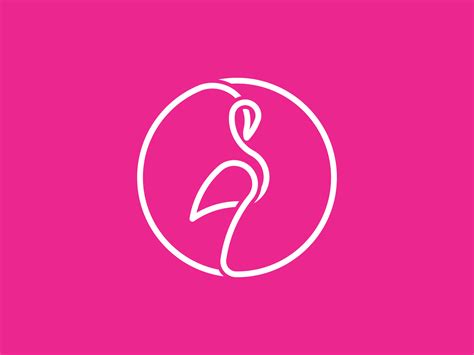 Circle Line Flamingo Logo Designs by Sixtynine Designs on Dribbble