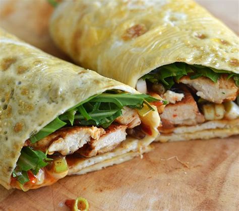 Ei Omelette Wrap met Kip