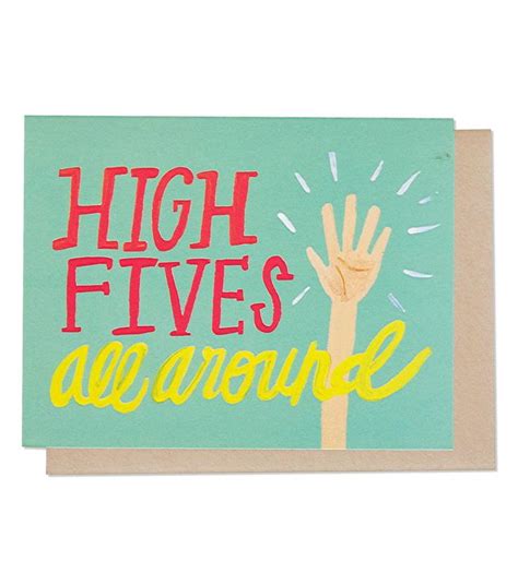 high fives all around greeting card high five greetings greeting cards