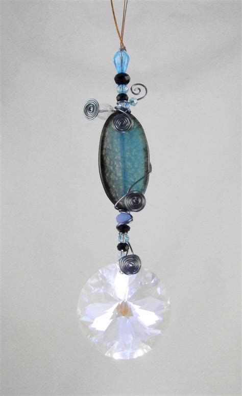 Feng Shui Crystal Sun Catcher With Healing Agate Window Etsy Feng