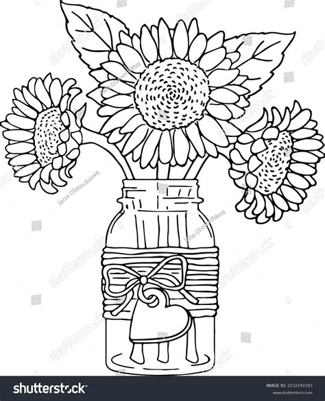 Flower Jar Coloring Pages Images Stock Photos Vectors Shutterstock