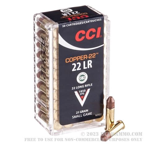 50 Rounds Of Bulk 22 Lr Ammo By Cci 21gr Lead Free Hp