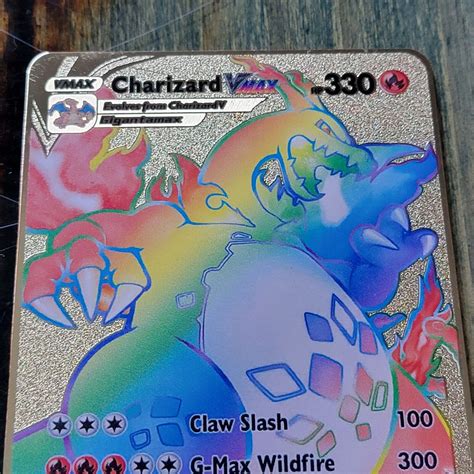 Mavin Charizard VMAX 074 073 Secret Rainbow Rare Gold Metal Pokemon
