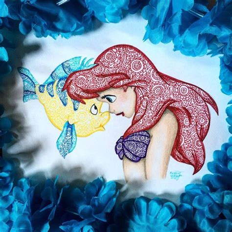 Ariel And Flounder Disney Drawings Disney Artwork Disney Art