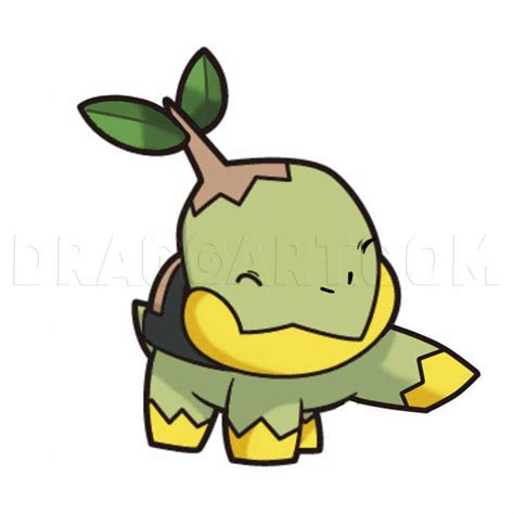 How To Draw Turtwig Pokemon Step By Step Drawing Guide By Mstormw