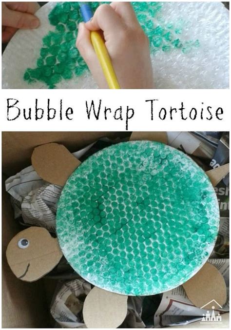 Low maintenance pets include fish, snakes, turtles, and bugs. Bubble wrap Tortoise | Art activities for toddlers ...