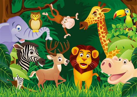 Hutan Kartun Hewan-vektor Hewan-vektor Gratis Download Gratis