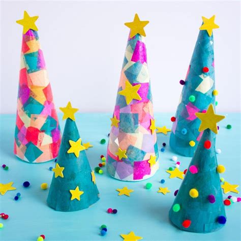 Tissue Paper Cone Christmas Trees Cone Christmas Trees
