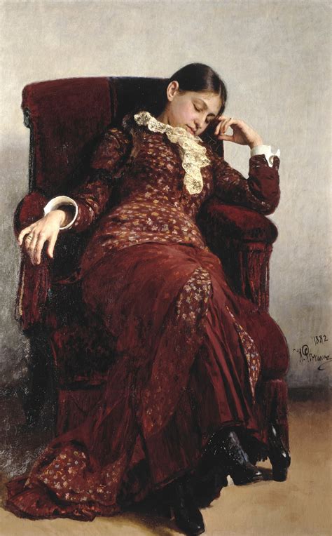 Ilya Repin Resting The Artists Wife Vera Alekseyevna Repina 1882 Rmuseum