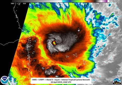 Nasa Noaa Satellite Catches Intense Tropical Cyclone Kenneth Make