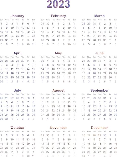Calendario Simple 2023 Calendario De Color De Loto Png Calendario