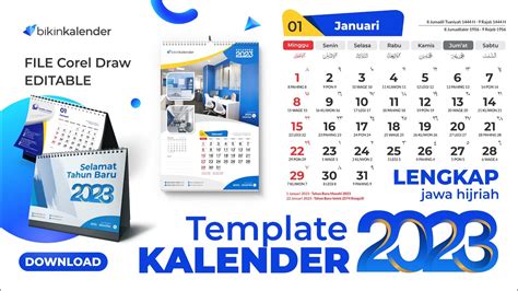 Template Kalender 2023 Gratis Coreldraw Cdr Free Download Lengkap