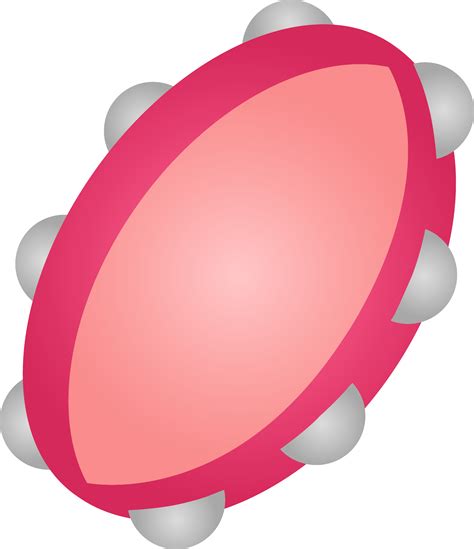 Pink Tambourine - Free Clip Art