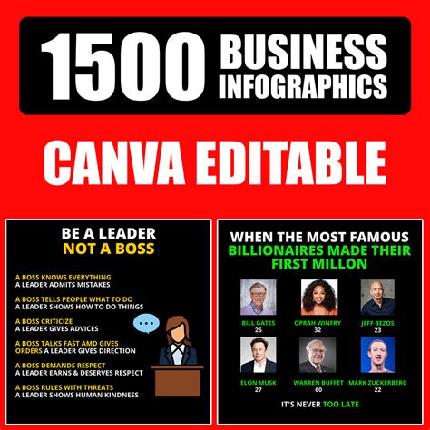 Canva Editable Entrepreneur Success Tips Infographics For Instagram