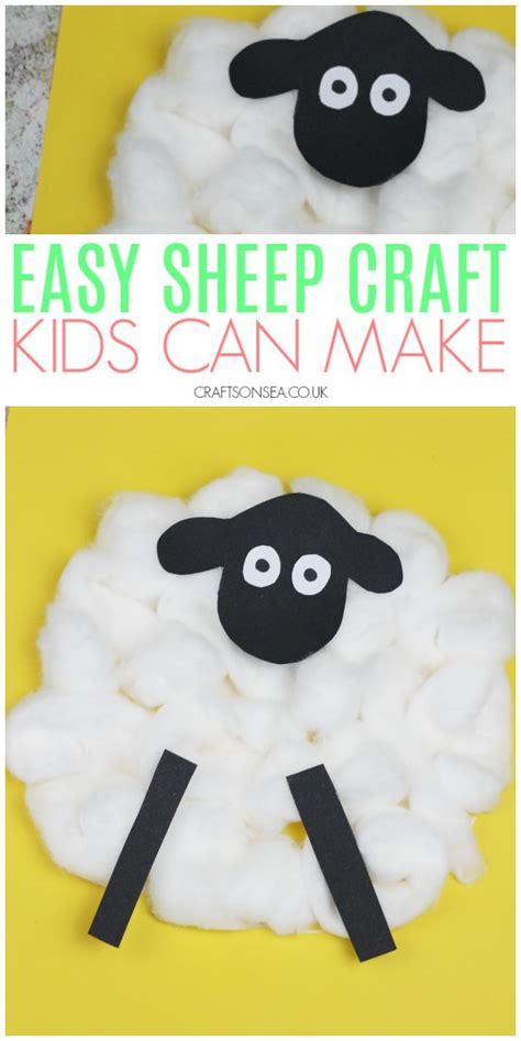 Easy Cotton Wool Sheep Craft Sheep Crafts Animal Crafts For Kids