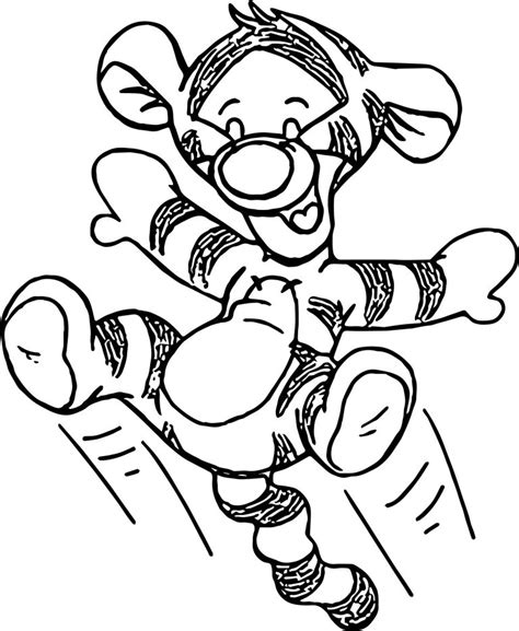 Baby Tigger High Jump Coloring Page