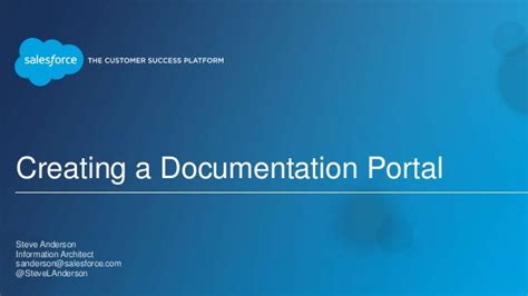Creating A Documentation Portal