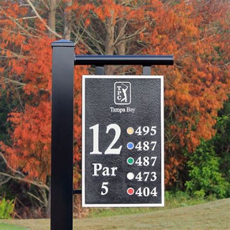 Cast Metal Tee Signs In Aluminum Yardarm Mount Designer Golf Products
