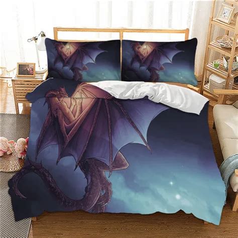 3d Dragon Bedding Set Game Duvet Cover With Pillowcases Twin Full Queen