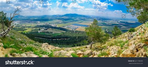 Panorama Jezreel Valley Landscape Viewed Mount Stock Photo 621196595