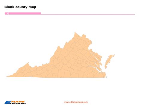 Virginia County Map Editable Powerpoint Maps