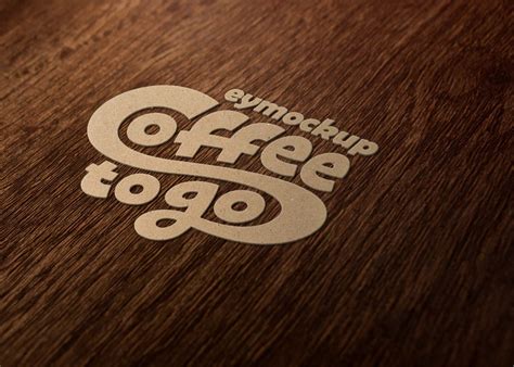 Free Wood Background Logo Mockup Psd Freebies Mockup