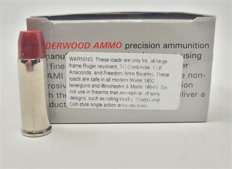 Underwood 45 Colt P Ammunition Uw724 325 Grain Hard Cast Coated Long